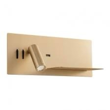 APLICA REDO BROOK LED 1x8W+1x3W USB CHARGER 3000K MATT GOLD, 01-3315