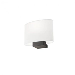 Aplică Redo Enjoy 1XE27 metal negru mat, abajur alb, 01-678