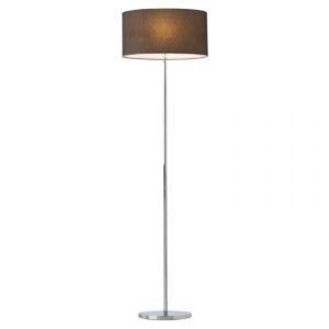 Lampadar Redo Enjoy structură Crom, abajur maro E27, 01-681 CH/BR