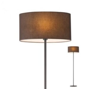 Lampadar Redo Enjoy structură negru mat, abajur maro E27, 01-681 SBK/BR