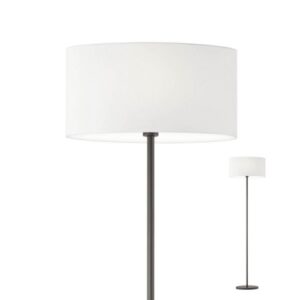 Lampadar Redo Enjoy structură negru mat, abajur alb E27, 01-681 SBK/WH