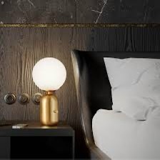 HELIOS VEIOZA 1x42W E27 MATT GOLD /WHITE GLASS D200, 01-2931