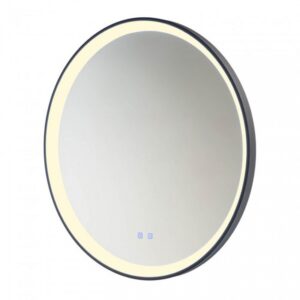 Oglinda pentru baie Vanity, negru mat, LED CCT, 48W, 3752 lumeni, 3000K/4000K/6000K, IP44, D.78 cm, 01-3826