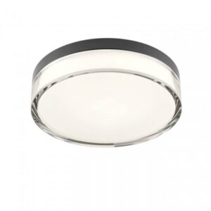 Plafoniera Redo Frisbi, negru mat, LED CCT, 12W, 914 lm, 3000K/4000K, IP44, D.23 cm, 01-3735