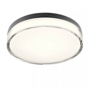 Plafoniera Redo Frisbi, negru mat, LED CCT, 18W, 1440 lm, 3000K/4000K, IP44, D.28 cm, 01-3736