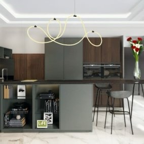 Suspensie Smarter Henk, negru mat, LED, 54W, 2700 lumeni, alb cald 3000K, L.150 cm, 01-3557