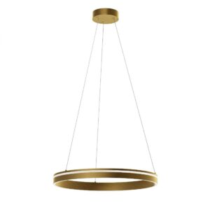 Suspensie Smarter Valdis, auriu mat, LED CCT, 38W, 2109 lumeni, 3000K/4000K, D.59 cm, 01-3775