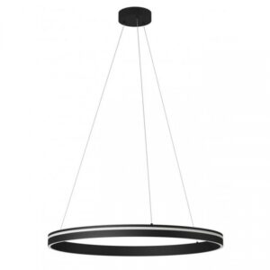 Suspensie Smarter Valdis, negru mat, LED CCT, 57W, 3107 lumeni, 3000K/4000K, D.79 cm, 01-3782