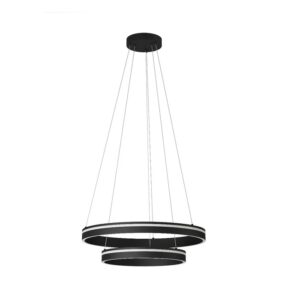 Suspensie Smarter Valdis, negru mat, LED CCT, 55W, 2710 lumeni, 3000K/4000K, D.59 cm, 01-3779