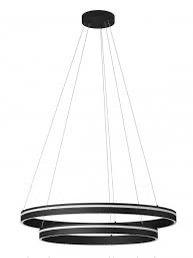 Suspensie Smarter Valdis, negru mat, LED CCT, 76W, 3710 lumeni, 3000K/4000K, D.79 cm, 01-3785