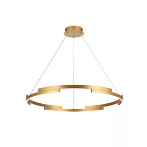 Suspensie Smarter Castle, auriu mat, LED, 45W, 2700 lumeni, alb cald 3000K, D.80 cm, 01-3175