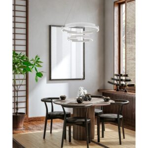 Suspensie Smarter Castle, alb mat, LED, 60W, 3600 lumeni, alb cald 3000K, D.60 cm, 01-3177