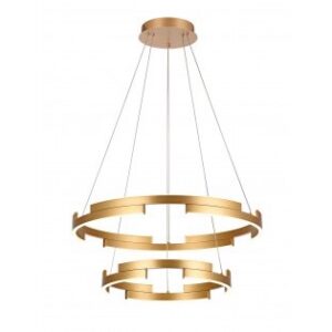 Suspensie Smarter Castle, auriu mat, LED, 60W, 3600 lumeni, alb cald 3000K, D.60 cm, 01-3178