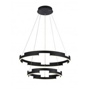 Suspensie Smarter Castle, negru mat, LED, 60W, 3600 lumeni, alb cald 3000K, D.60 cm, 01-3179