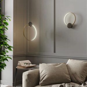 Suspensie led Smarter Atom, negru/alama, LED, 20W, 2565 lumeni, alb cald 3000K, D. 60 cm, 01-3107