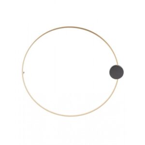 Plafoniera/ Aplica Smarter Atom, negru/alama, LED, 23W, 2950 lumeni, alb cald 3000K, D.80 cm, 01-3104