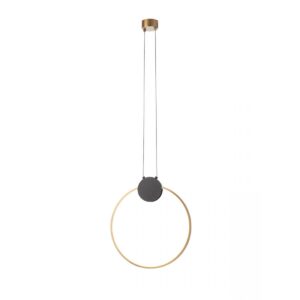 Suspensie Smarter Atom, negru/alama, LED, 11W, 1408 lumeni, alb cald 3000K, D.40 cm, 01-3106