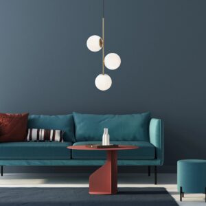 Suspensie Niva 01-2627, 3 x E14, auriu + alb opal