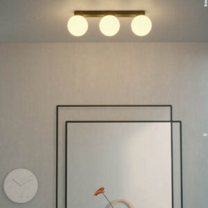 Plafoniera Smarter Bowling, negru mat, sticla, 3XE27, D.40 cm, 01-3151