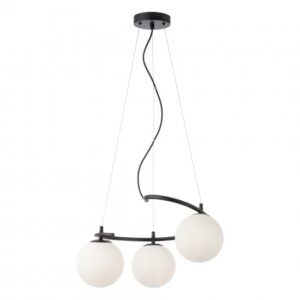 Lustra Smarter Volley, negru mat, sticla, 3XE14, D.50 cm, 01-2716
