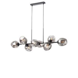 Lustra Pierce 01-2622, 8 x E27, negru + fumuriu