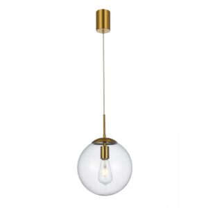 Suspensie Smarter Global, alama, sticla transparenta, 1XE27, D.25 cm, 01-3167