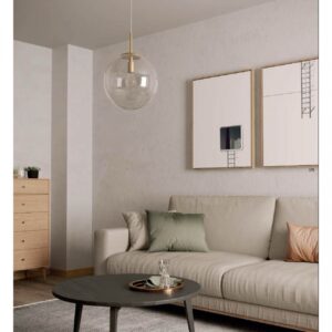 Suspensie Smarter Global, alama, sticla transparenta, 1XE27, D.30 cm, 01-3169