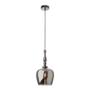 Suspensie Smarter Toll, crom negru , sticla fumurie , 1XE27, D.20 cm, 01-2752