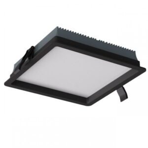 Spot incastrat Arelux XEvo, aluminiu, negru, CCT, LED, 28W, 4150 lumeni, 3000-4000-6000K, 22.5 x 22.5cm, EVS04CCT SBK