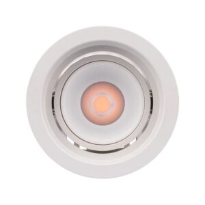 Spot LED incastrat orientabil MT 147, 12W, 3000K, 1050 lm, lumina calda, orientabil, alb mat, 70409