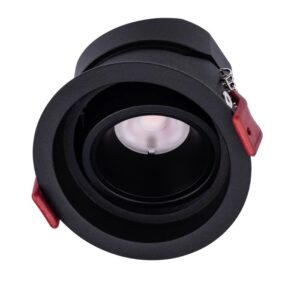 Spot LED incastrat orientabil MT 147, 12W, 3000K, 1100 lm, lumina calda , negru mat, 70411