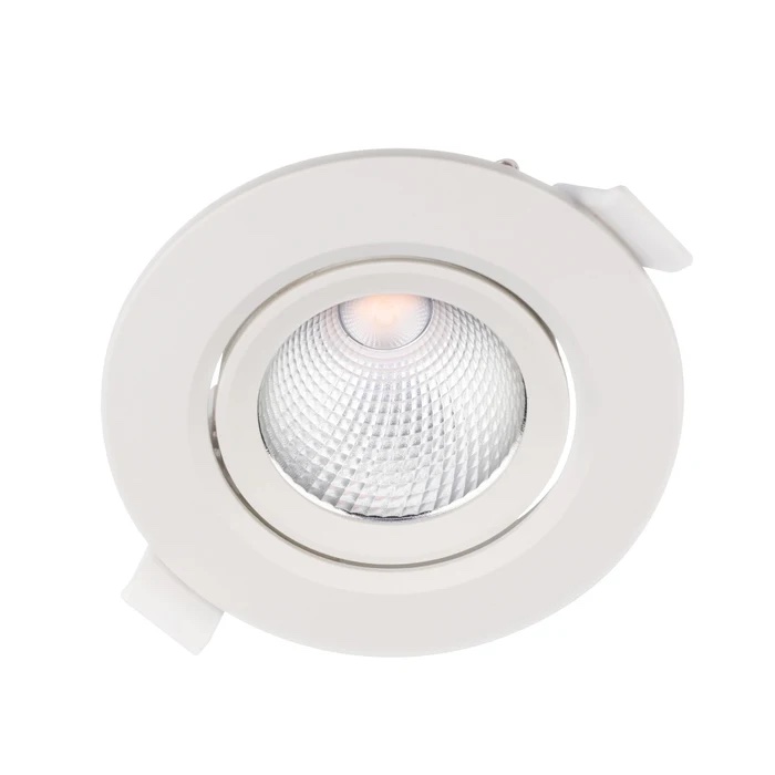 Spot incastrat orientabil PT08, LED, alb mat, 6.5W, 3000K, lumina calda, 670 lumeni, 70419