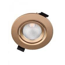 Spot incastrat orientabil PT08, LED, auriu mat, 6,5W, 3000K, lumina caldă, 670 lumeni, 70422