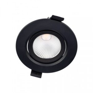 Spot incastrat orientabil PT08, LED, negru mat, 6,5W, 3000K, lumina caldă, 670 lumeni, 70424