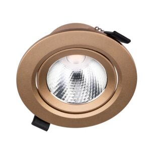 Spot incastrat orientabil PT08, LED, auriu mat, 10W, 4000K, lumina neutra , 1150 lumeni, 70429