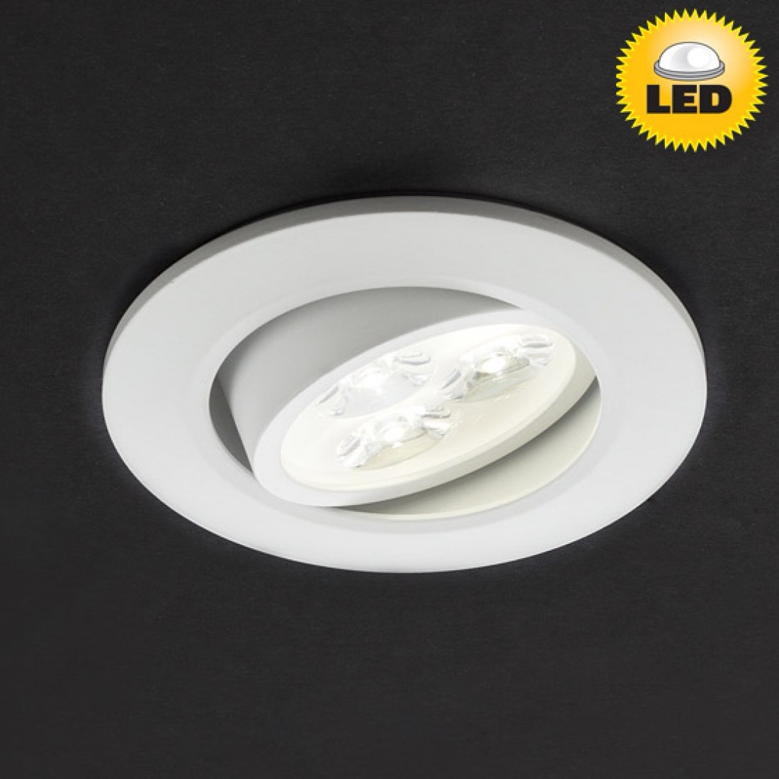 Spot LED incastrat MT 115, 3W, lumina neutra, orientabil, alb mat, 70316