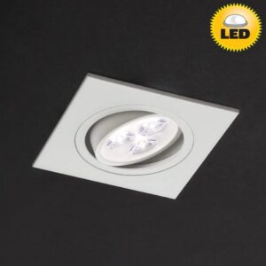 Spot LED incastrat MT 116, 3W, lumina neutra, orientabil, alb mat, 70318