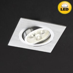 Spot LED incastrat MT 116, 3W, lumina neutra, orientabil, aluminiu, 70319