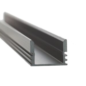Profil din aluminiu extrudat și anodizat, cu montaj încastrat sau aparent, pentru instalarea și răcirea benzilor flexibile cu LED-uri, lungime 3 metri, PRF051/300