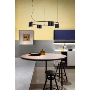 Suspensie Smarter Modi, negru mat, 8XGU10, D.64 cm, 01-3522