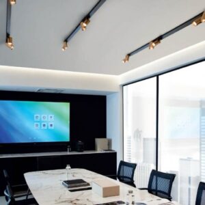 Plafoniera Smarter Modi, negru/aur mat, 6XGU10, L.200 cm, 01-3512