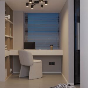 Plafoniera Smarter Webb, negru mat, 6XGU10, L.76 cm, 01-4048