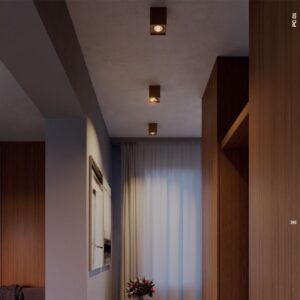 Spot aplicat orientabil PC01, negru mat, LED, 10W, 900 lumeni, L.10 cm, 70442