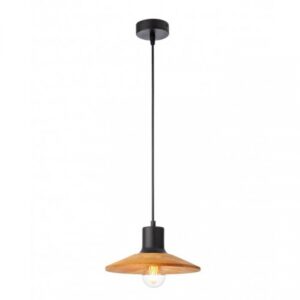Suspensie Smarter Fresno, metal si lemn multistrat, 1XE27, D.24 cm, 01-4054