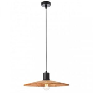 Suspensie Smarter Fresno, metal si lemn multistrat, 1XE27, D.40 cm, 01-4055