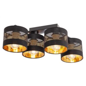 Lustra Smarter Flint, negru, textil, 4XE27, L.57 cm, 01-2952