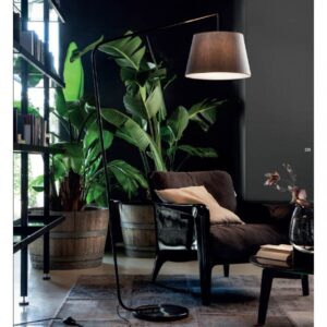 Lampadar Smarter Kermit, negru mat, textil, 1XE27, H.180 cm, 01-3078