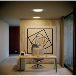 Plafoniera LED Memo, 24W, 2300lm, lumina calda / neutra / rece, negru mat + opal, moderna, D. 424, 05-1007