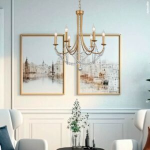 Lustra Smarter Aphrodite, aur mat, 6XE14, D.60 cm, 02-994