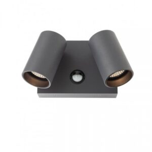 Aplica exterior Alan, gri inchis, senzor prezenta, LED CCT, 18W, 1144 lumeni, 2200K/3000K/4000K, IP65, 90634